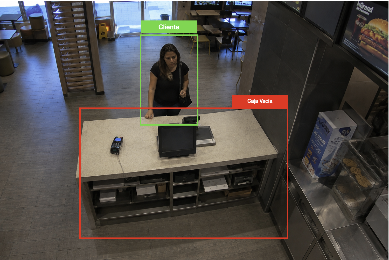 Cliente esperando mientras la caja está vacía